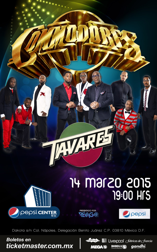 Commodores y Tavares en el Pepsi Center WTC, en marzo de 2015.