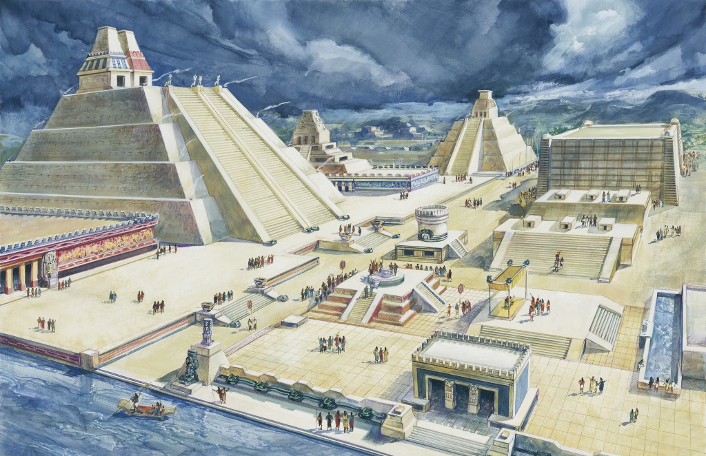 El recinto ceremonial de Tenochtitlán.