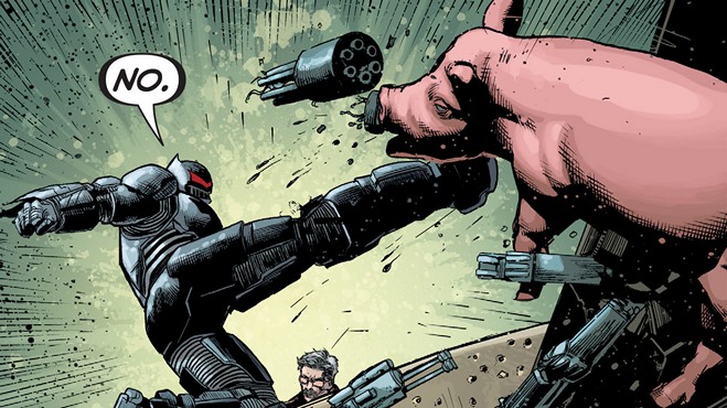 El dúo dinámico #5: La porcametralladora en 'Batman Eternal #1'.