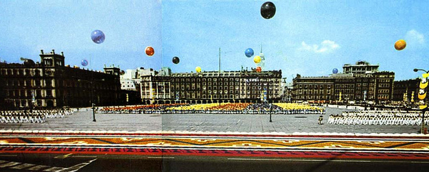 Dos días antes de la inauguración se ofreció una fiesta a los invitados a México 1968.