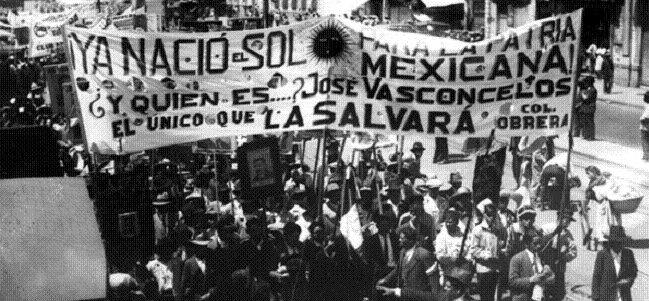 Mitin a favor de José Vasconcelos, candidato a la presidencia por el Partido Antirreleccionista, 3 de octubre de 1929.