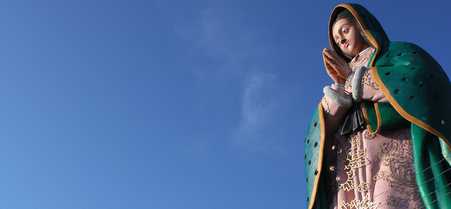Monumental Virgen de Guadalupe en Xicotepec de Juárez, en el estado de Puebla.