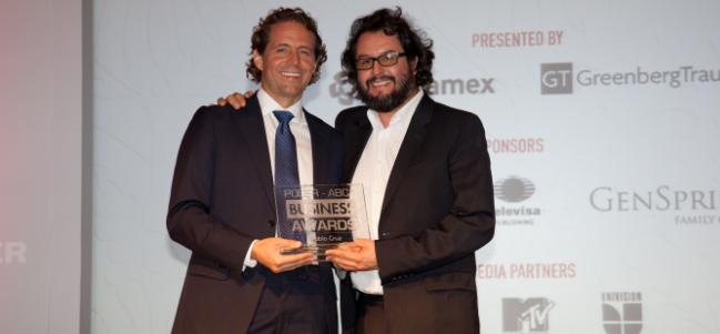 Pablo Cruz, fundador de CANANA y Ambulante, "Cultural Empowerment Award".
